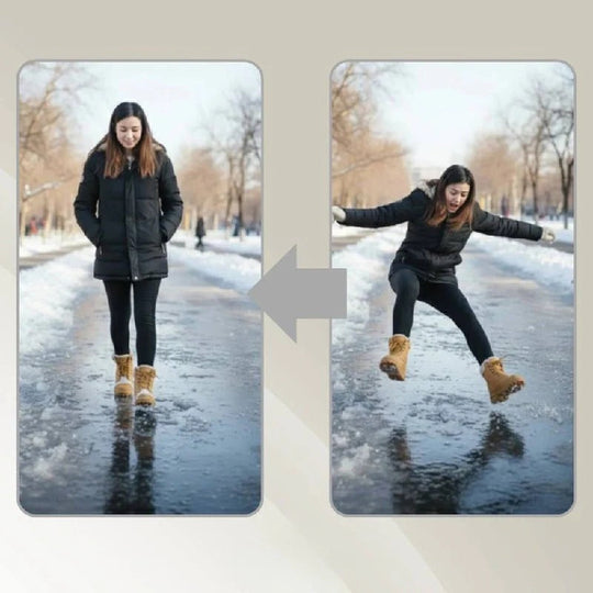Slip-Resistant Ice Traction Cleats with Steel Spikes for Winter Walking