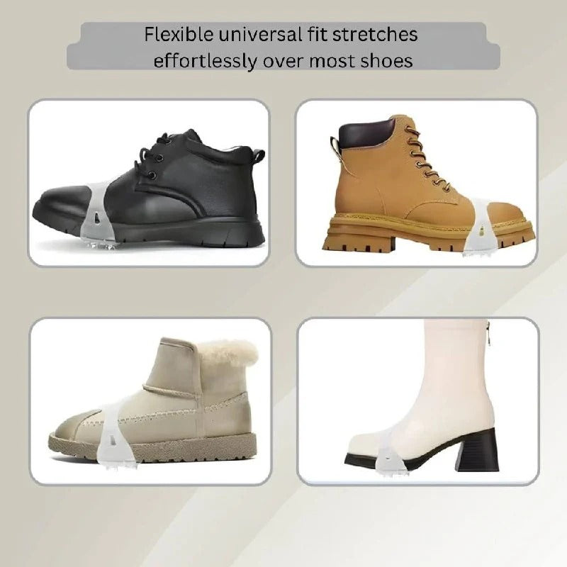 Slip-Resistant Ice Traction Cleats with Steel Spikes for Winter Walking