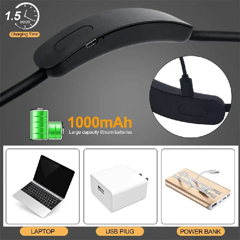 Flexible Rechargeable LED Neck Light for Reading