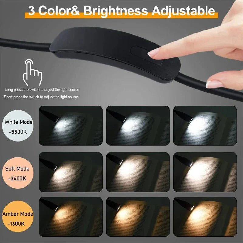 Flexible Rechargeable LED Neck Light for Reading