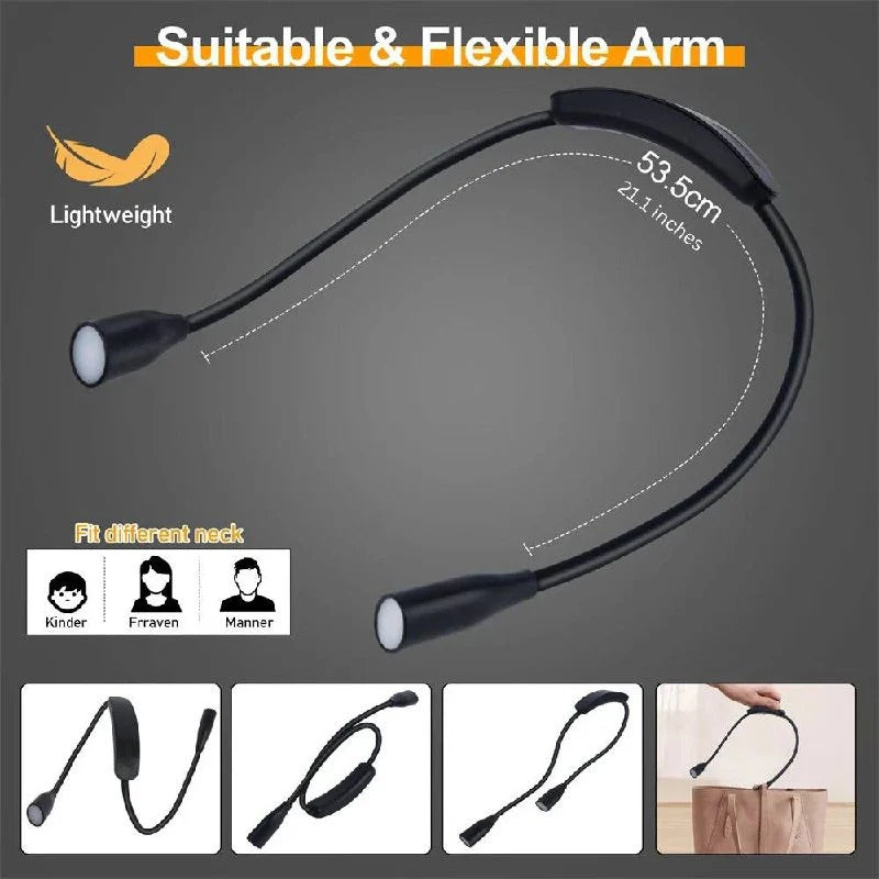 Flexible Rechargeable LED Neck Light for Reading