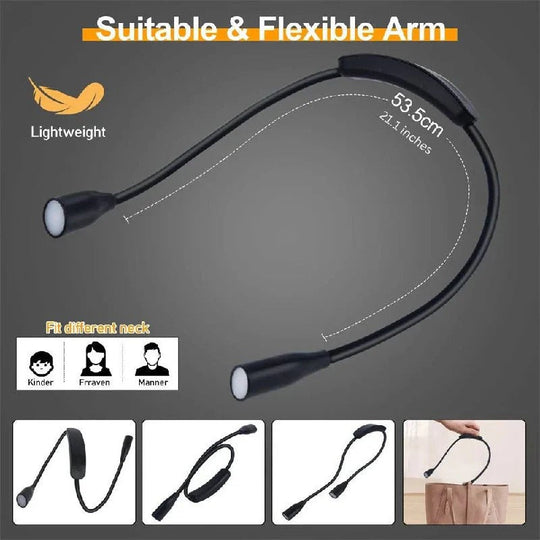 Flexible Rechargeable LED Neck Light for Reading