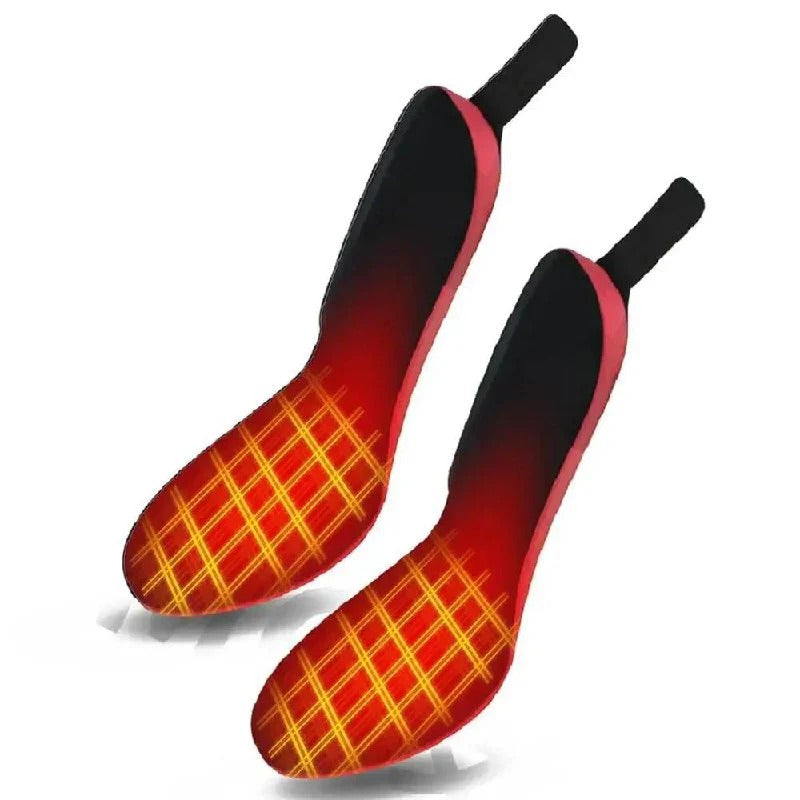 Unisex Battery-Powered Heated Foot Insoles with Adjustable Heat Settings and Trim-to-Fit Design