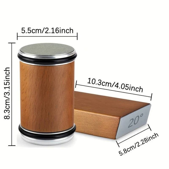 Dual Angle Diamond Knife Sharpening Stone Set with 15 and 20 Degree Magnetic Holder