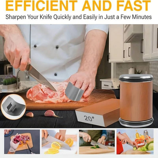 Dual Angle Diamond Knife Sharpening Stone Set with 15 and 20 Degree Magnetic Holder