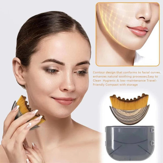 Fine Tip Facial Sculpting Brush with Gentle Bristles for Surface Skincare