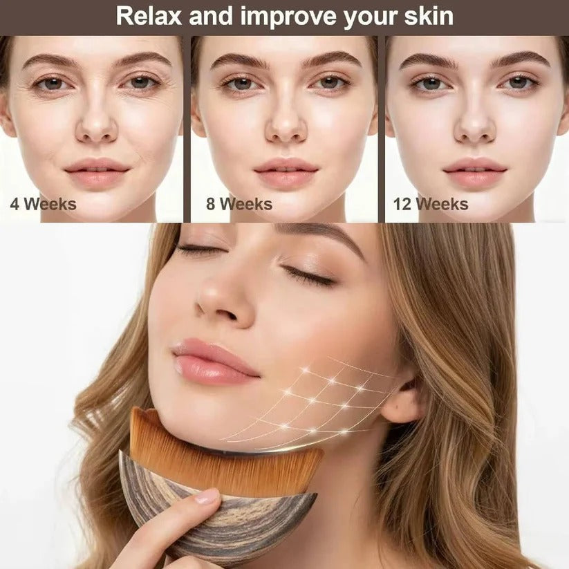 Fine Tip Facial Sculpting Brush with Gentle Bristles for Surface Skincare