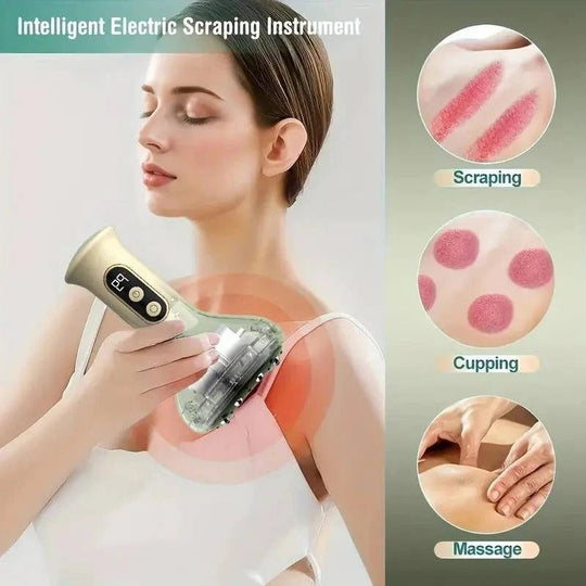 Electric Vacuum Cupping Massage Device with Heat and LED Display