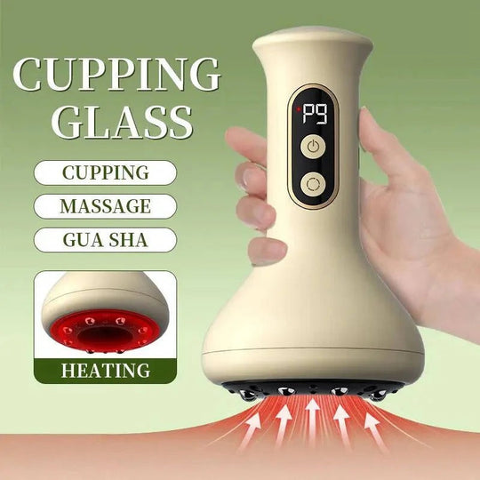 Electric Vacuum Cupping Massage Device with Heat and LED Display