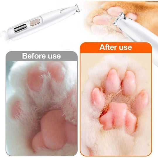 Cordless Pet Grooming Trimmer with LED Light and Ceramic Blade