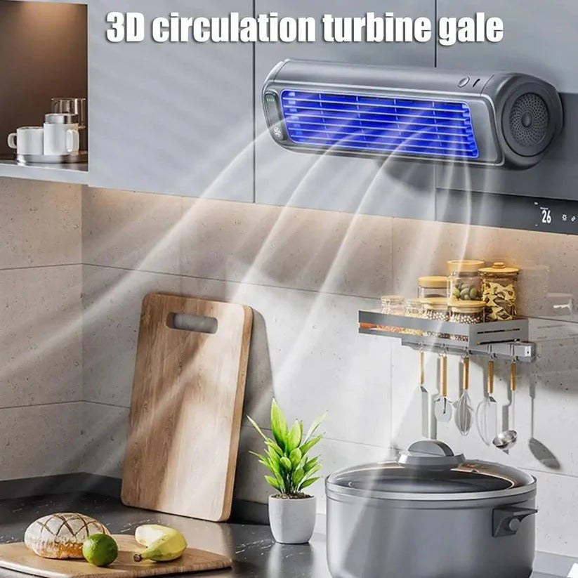 3 Speed Portable Desktop Air Cooler Fan with 2000mAh Battery and Wall Mount Option
