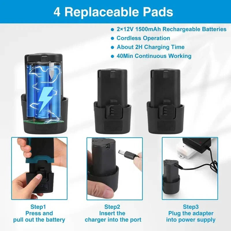Cordless Dual Action Car Polisher with 6 Variable Speeds and 9mm Orbit, 6 Inch Pad
