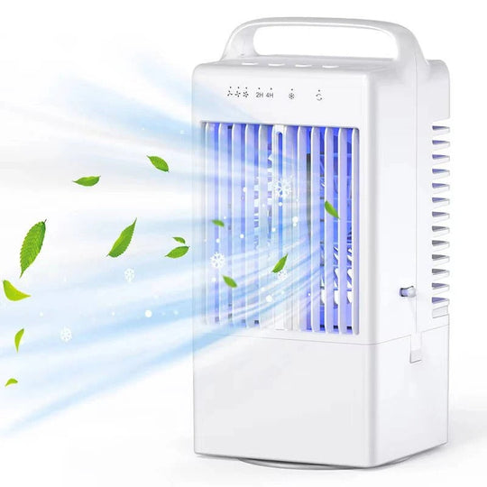 Mini USB Desktop Air Cooling Fan with Ambient Light, 4 Speed Settings and Timer