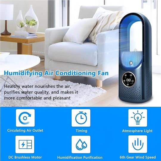 3 in 1 Portable Air Cooling Fan with Humidifier and DC Brushless Motor