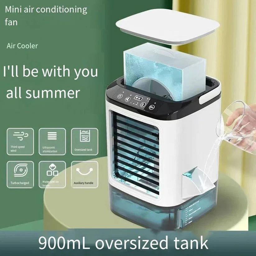 Portable Air Cooler Fan with 900ml Tank and 3 Speed Settings