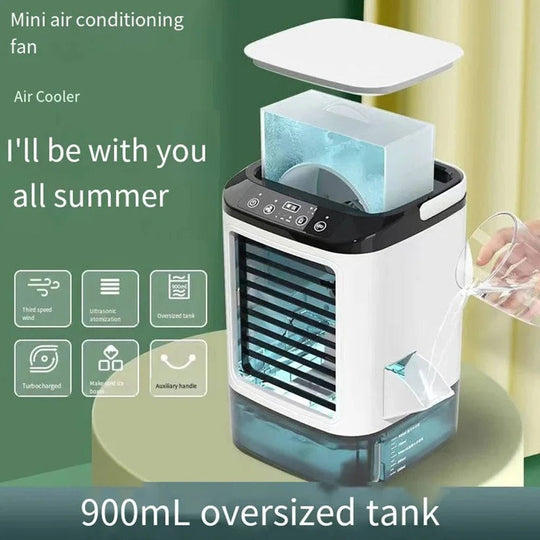Portable Air Cooler Fan with 900ml Tank and 3 Speed Settings
