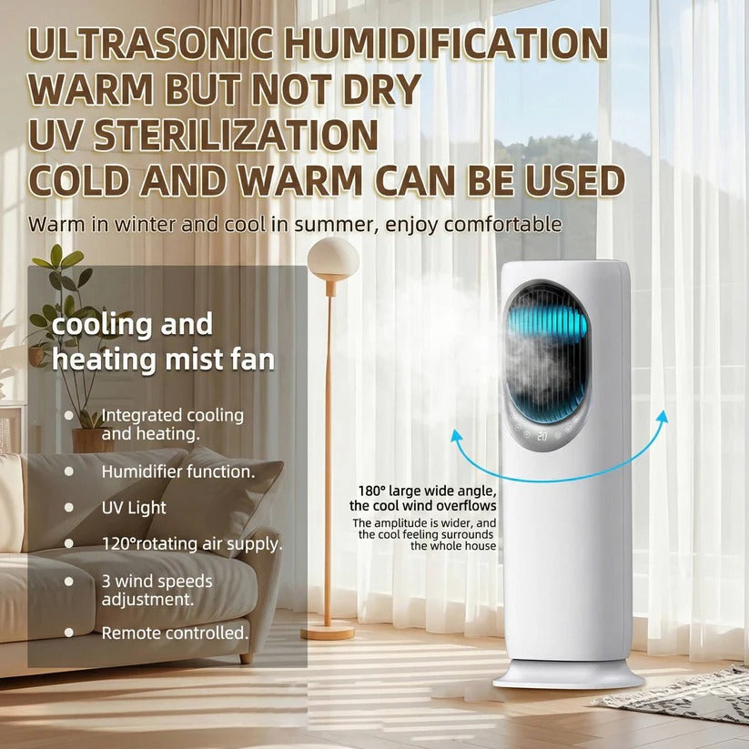 Portable Air Cooler Fan with Humidifier and Remote Control