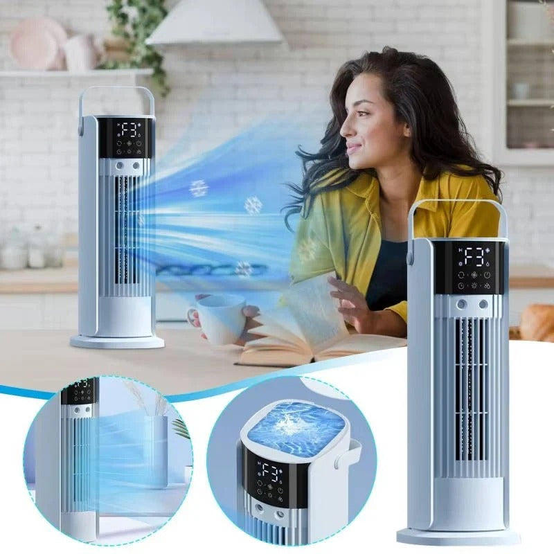 Freestanding Portable Air Cooler Fan with Mist and Digital Display for Indoor Use