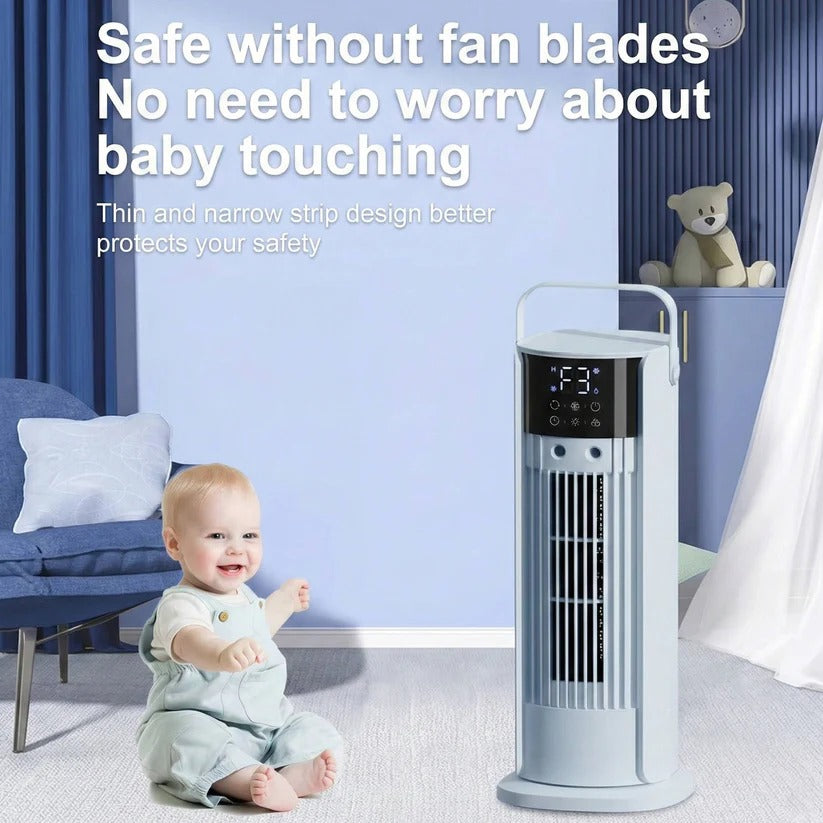 Freestanding Portable Air Cooler Fan with Mist and Digital Display for Indoor Use
