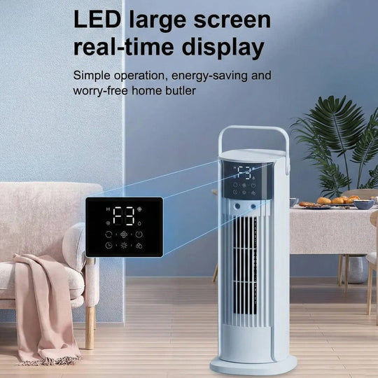 Freestanding Portable Air Cooler Fan with Mist and Digital Display for Indoor Use