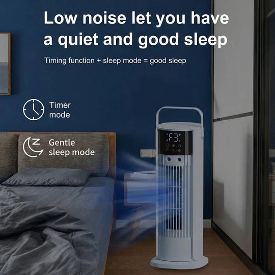 Freestanding Portable Air Cooler Fan with Mist and Digital Display for Indoor Use