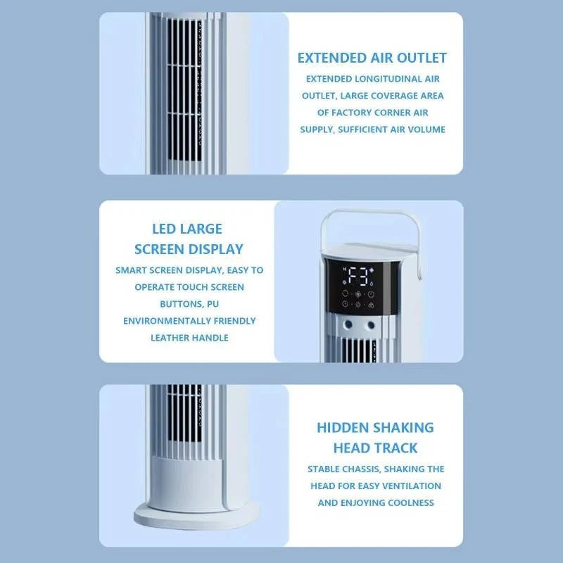 Freestanding Portable Air Cooler Fan with Mist and Digital Display for Indoor Use
