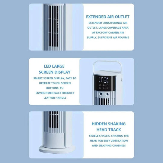 Freestanding Portable Air Cooler Fan with Mist and Digital Display for Indoor Use