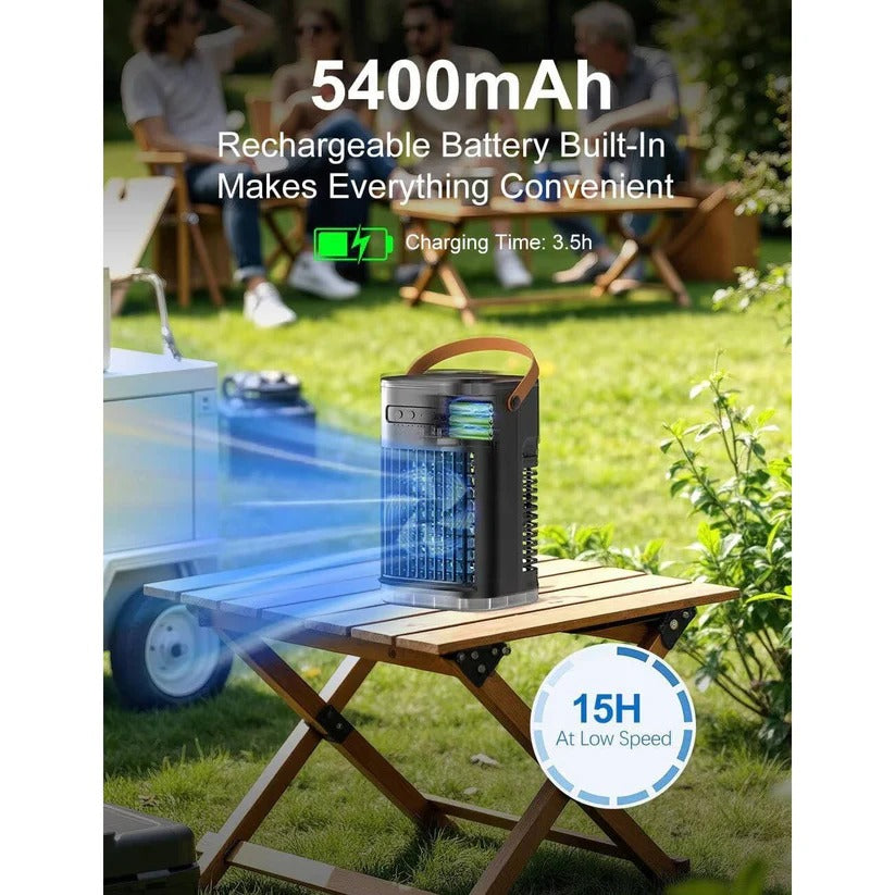 Portable Air Cooler Fan with 1.2L Water Tank and Remote Control