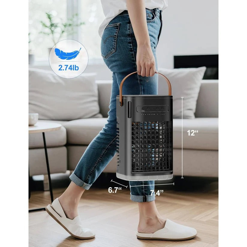 Portable Air Cooler Fan with 1.2L Water Tank and Remote Control