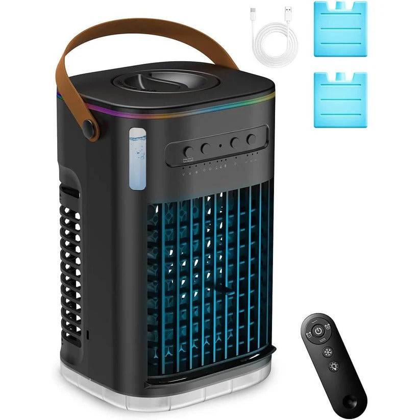 Portable Air Cooler Fan with 1.2L Water Tank and Remote Control