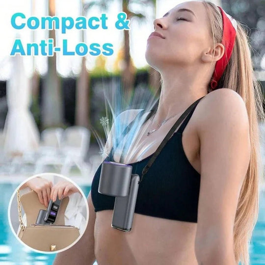 3 in 1 Rechargeable Handheld Fan with Built-In Flashlight and LED Battery Display