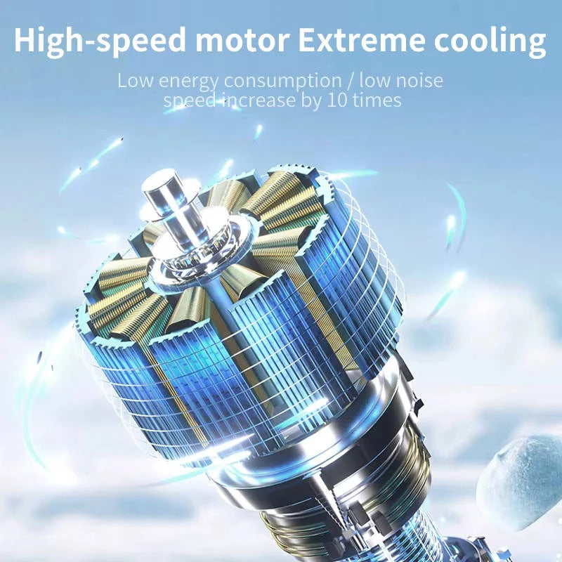 3 in 1 Rechargeable Handheld Fan with Built-In Flashlight and LED Battery Display