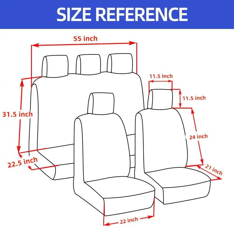 Waterproof Car Seat Covers 5 Seat Set for Cars SUVs Trucks