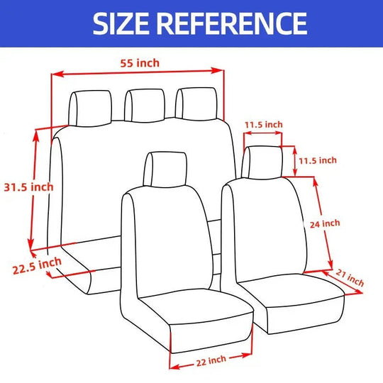 Waterproof Car Seat Covers 5 Seat Set for Cars SUVs Trucks