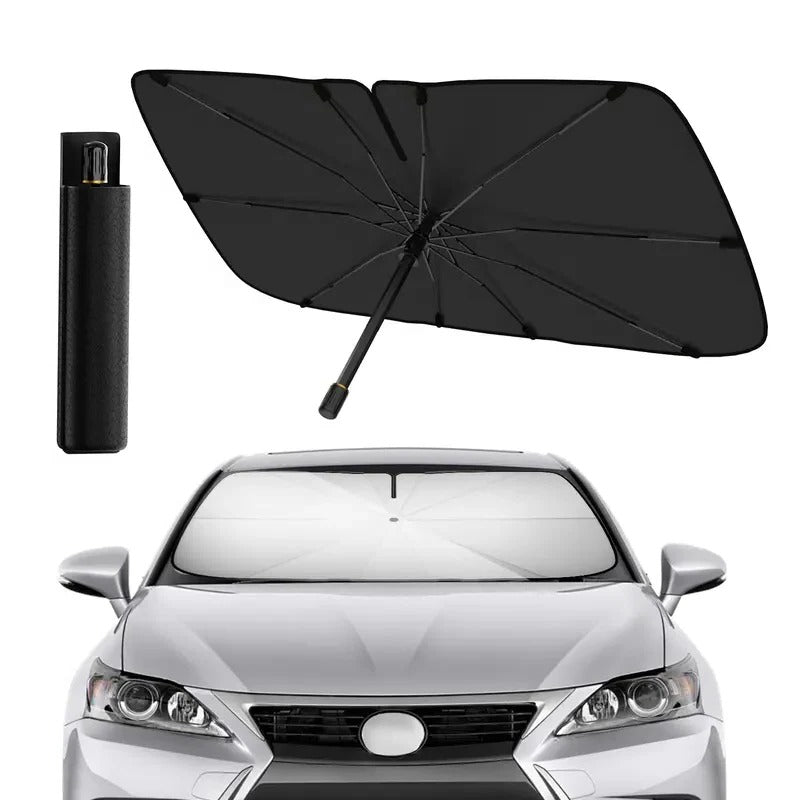 Foldable Windshield Sun Shade Umbrella with Heat Insulation for Cars and Trucks