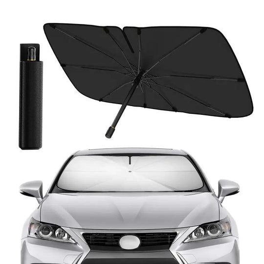 Foldable Windshield Sun Shade Umbrella with Heat Insulation for Cars and Trucks