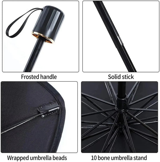 Foldable Windshield Sun Shade Umbrella with Heat Insulation for Cars and Trucks