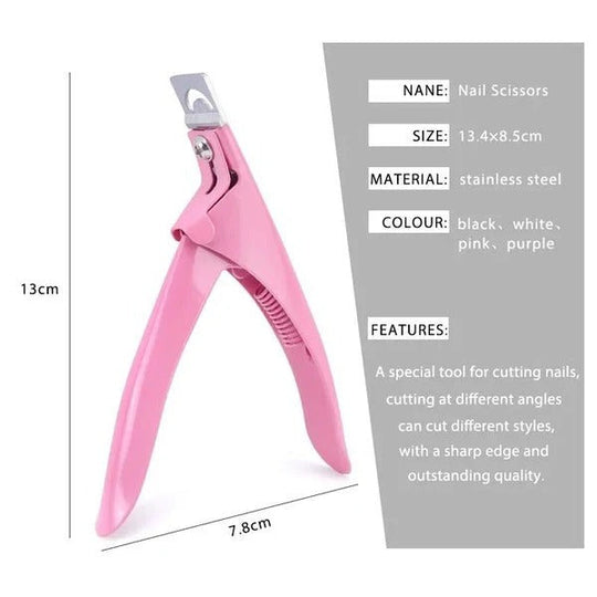 Stainless Steel Acrylic Nail Cutter with Ergonomic Grip Design
