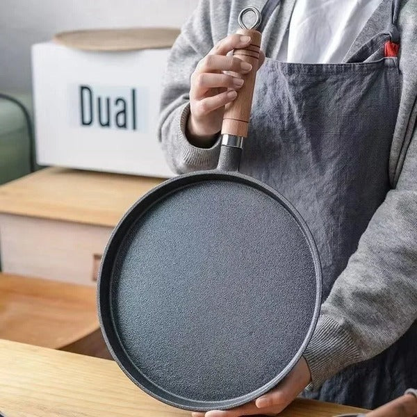Cast Iron Griddle Pan for Pancakes on Gas and Induction Cooktops