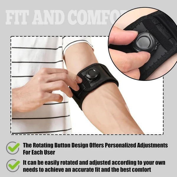 Adjustable Compression Elbow Brace with Dial for Support and Comfort