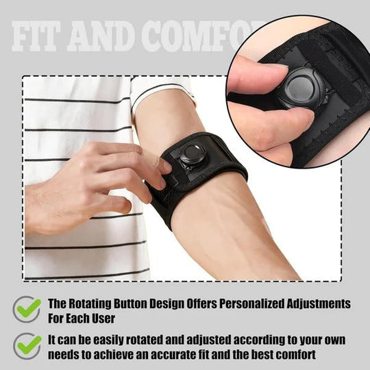 Adjustable Compression Elbow Brace with Dial for Support and Comfort