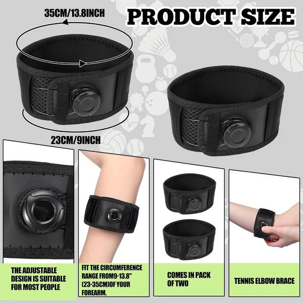 Adjustable Compression Elbow Brace with Dial for Support and Comfort