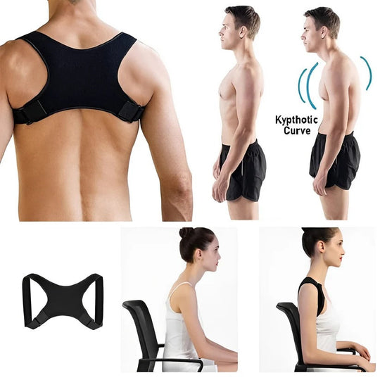 Adjustable Shoulder Strap Back Brace for Posture and Spine Support