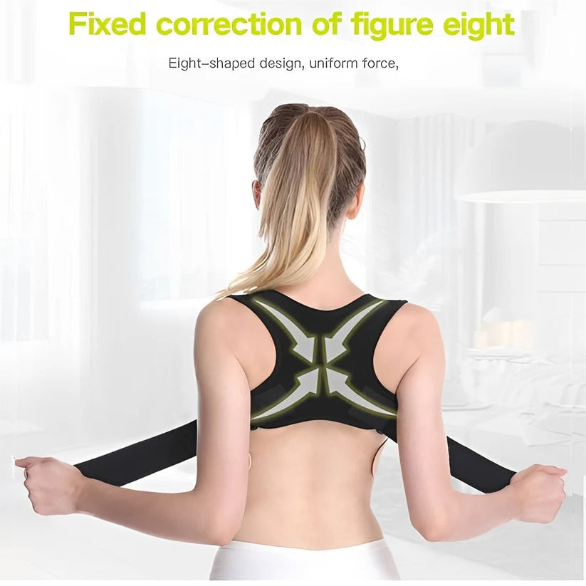 Adjustable Shoulder Strap Back Brace for Posture and Spine Support