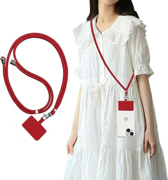 Hands-Free Crossbody Lanyard Phone Carrier with Adjustable Length Strap