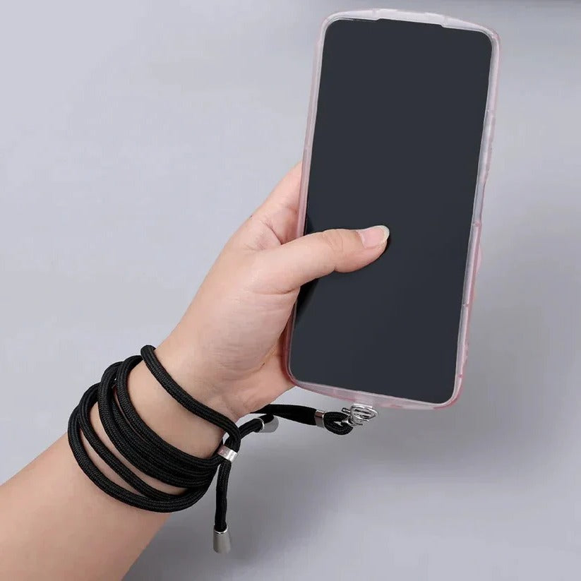 Hands-Free Crossbody Lanyard Phone Carrier with Adjustable Length Strap