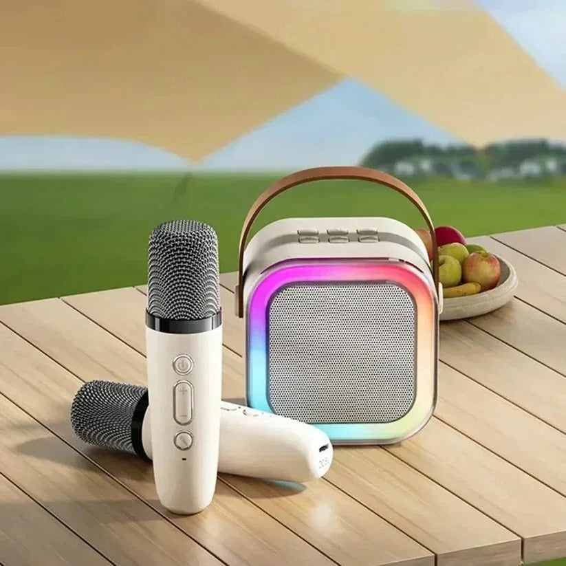 Wireless Karaoke Machine with Integrated Mic and Bluetooth Connectivity