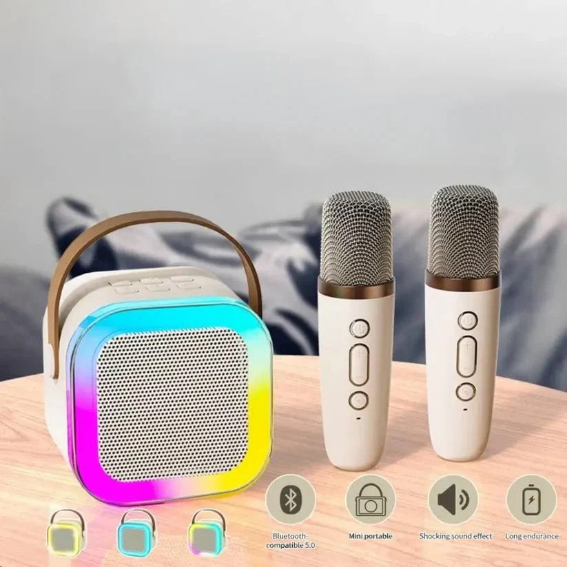 Wireless Karaoke Machine with Integrated Mic and Bluetooth Connectivity