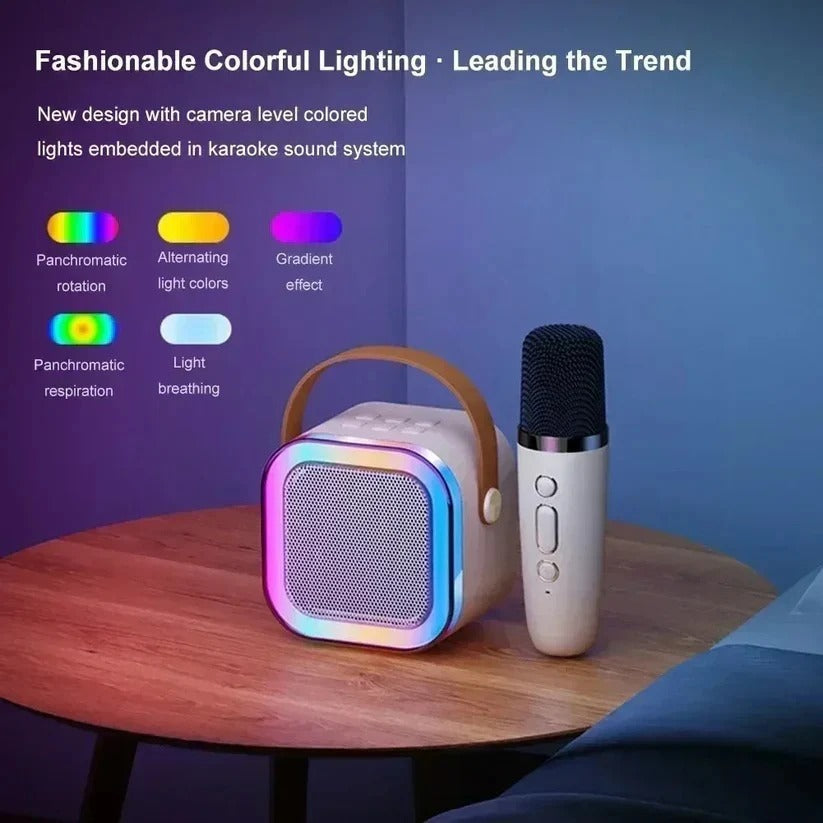 Wireless Karaoke Machine with Integrated Mic and Bluetooth Connectivity