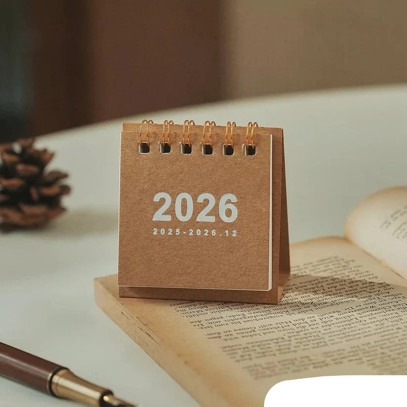 2026 Desktop Standing Calendar with Daily Planning Layout